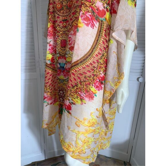 Sigris Semi Sheer Kaftan Swim Cover Free Size - Picture 6 of 12